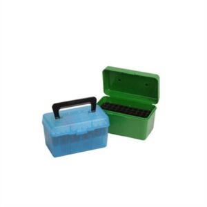HANDLE CARRY RIFLE AMMO BOX 22-250 REM-308 WIN 50 RD GREEN