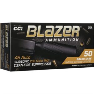 CLEAN FIRE SUPPRESSOR 45 AUTO 230GR TMJ 800 FPS 50/BOX