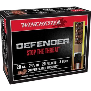Home Winchester Copper Plated Defender Shotshell 20 ga 2-3/4" 20 pellet 1145 fps #3 10/ct